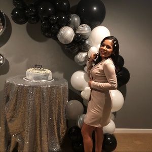 Glittery Blazer Dress